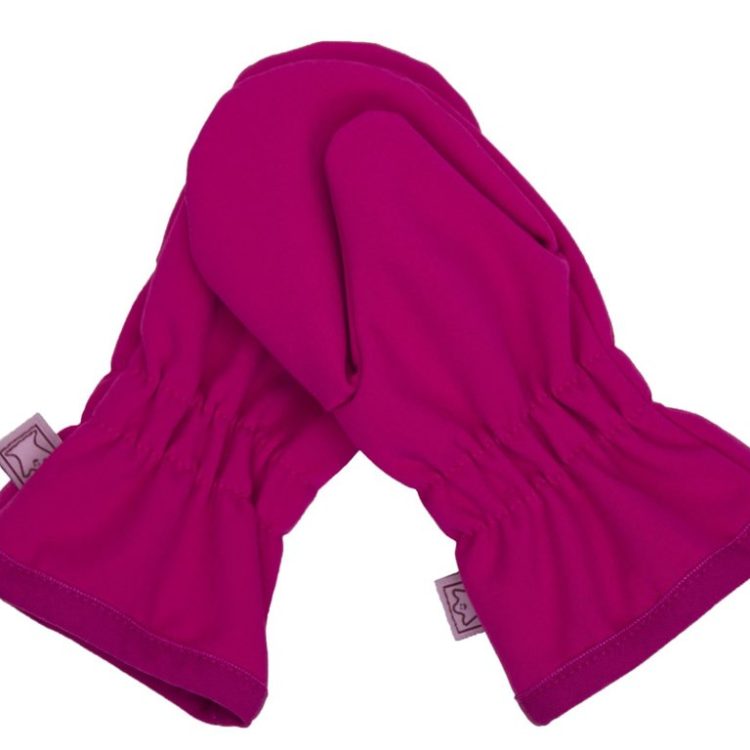 Dětské softshellové rukavice FANTOM podšité fleecem růžové