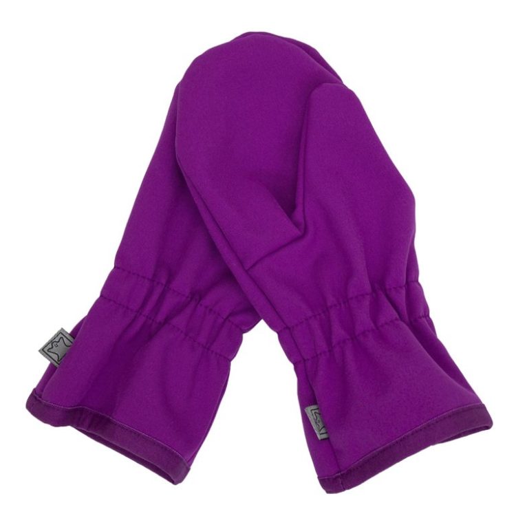 Dětské softshellové rukavice FANTOM podšité fleecem fialové