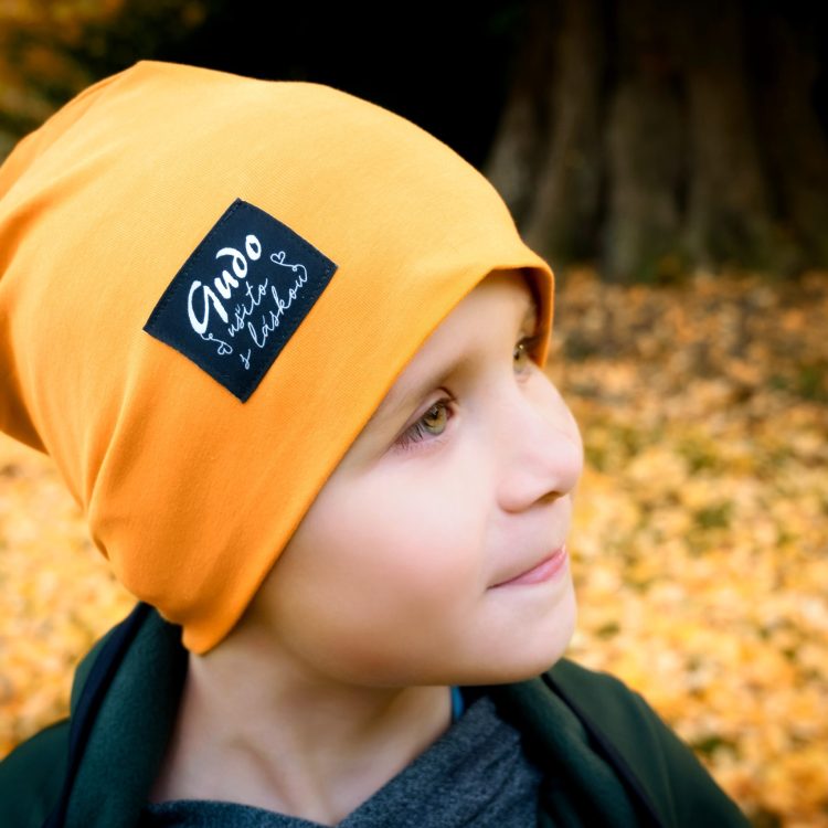 Čepice bavlna dvouvrstvá HOMELES hořčicová GUDO