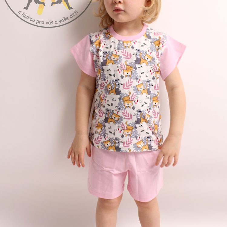 Pyžamo kočičky kr.rukáv GUDO