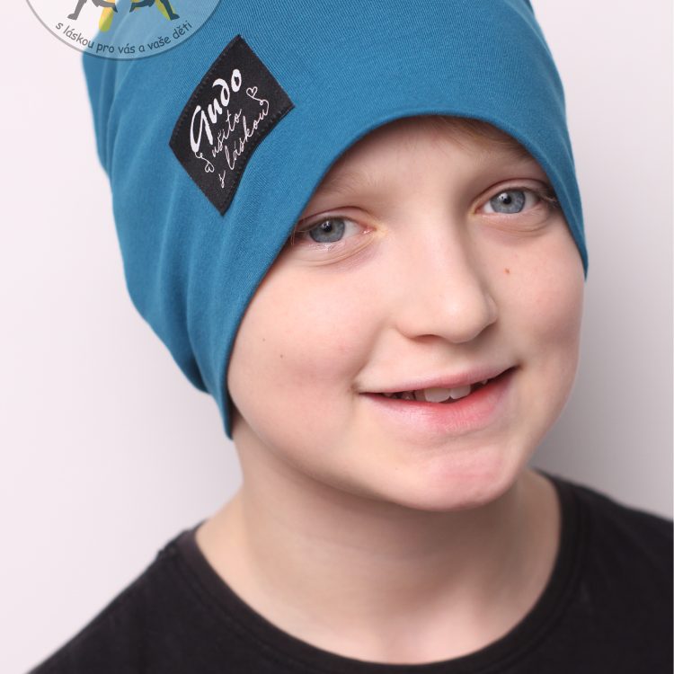 Čepice bavlna dvouvrstvá HOMELES petrolejová GUDO