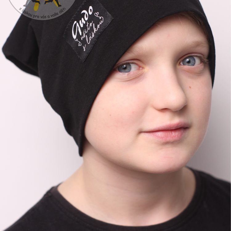 Čepice bavlna dvouvrstvá HOMELES černá GUDO