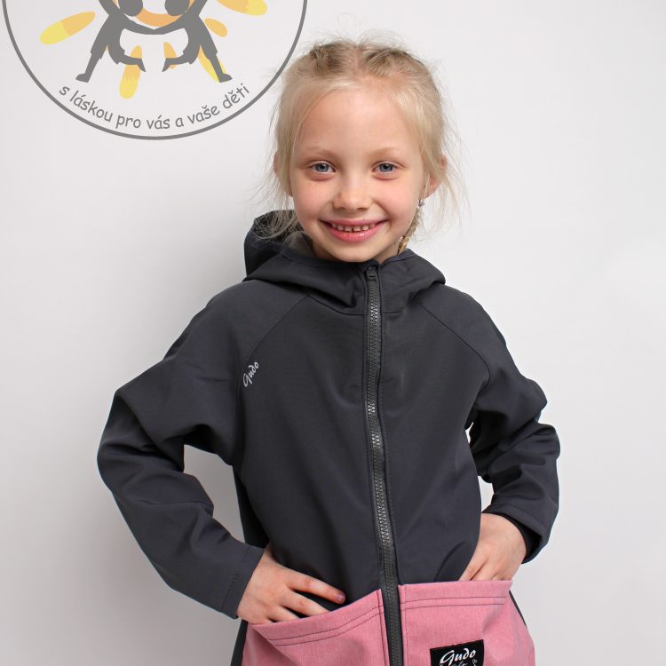 Softshellová bunda šedo/růžová GUDO