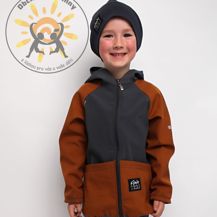 Softshellová bunda šedo/hnědá GUDO