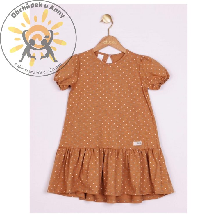 Šaty hnědé puntík ATUT