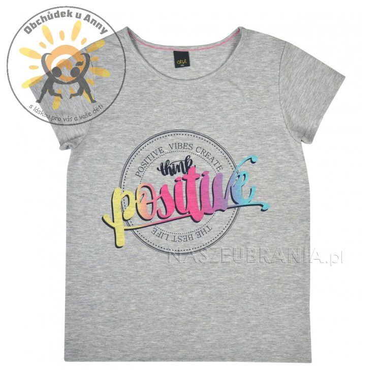 Tričko POSITIVE šedé ATUT