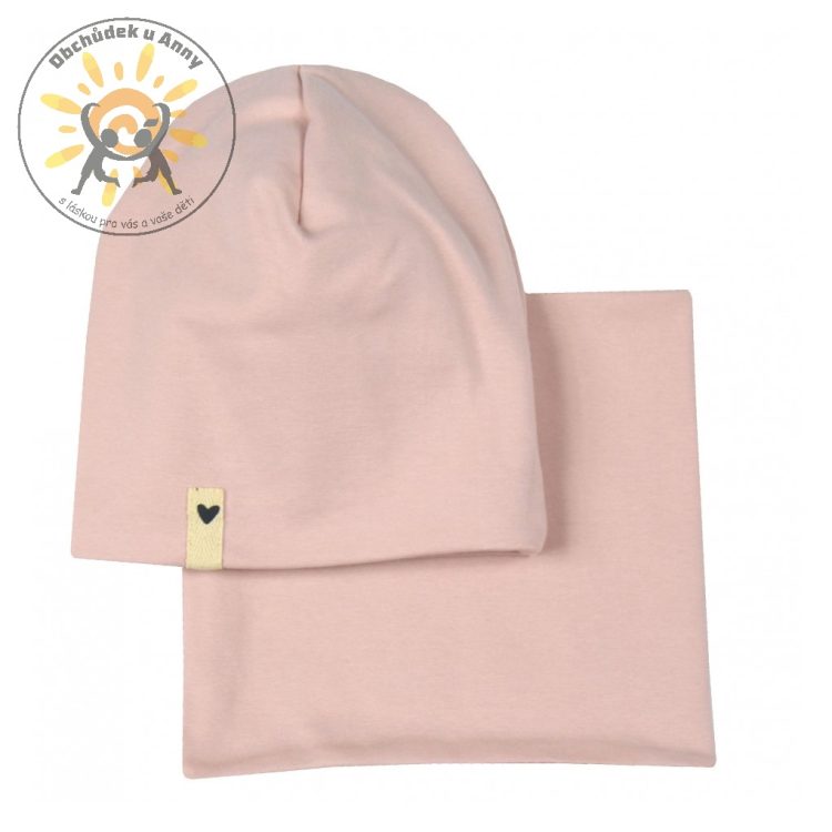 Čepice + nákrčník bavlna dvouvrstvá ATUT merunková