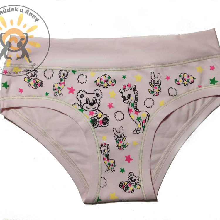 Kalhotky EMY zvířátka sv.růžová