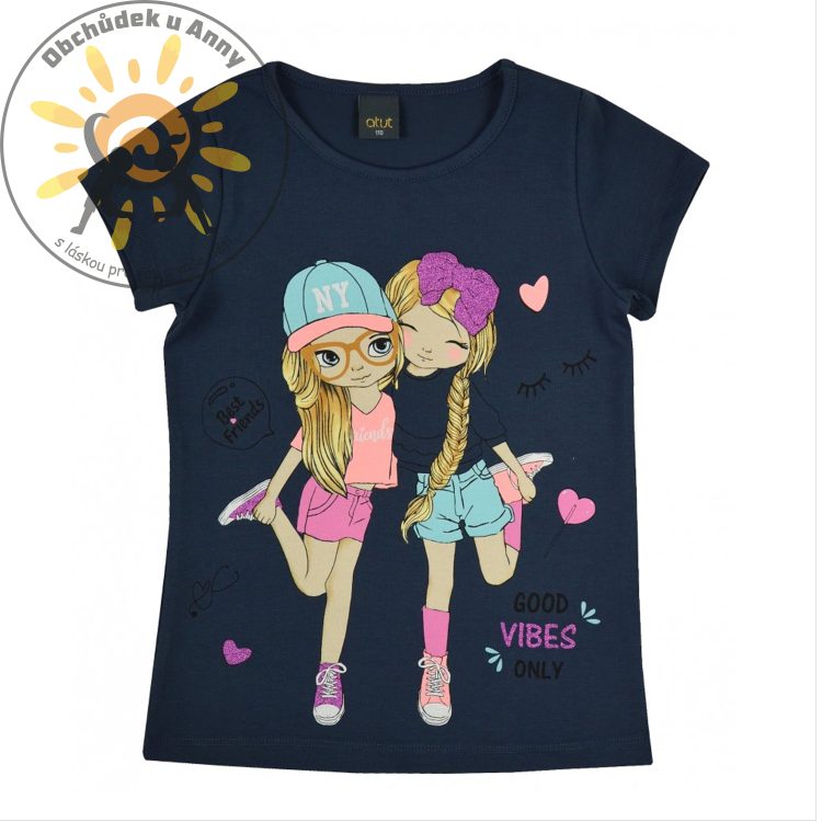 Tričko FRIENDS tm.modré ATUT