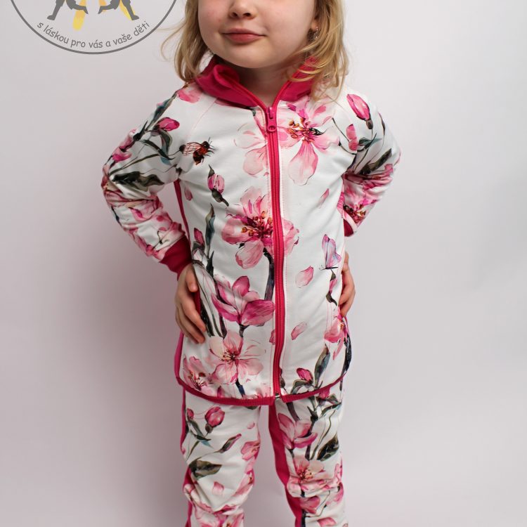 Mikina KVĚTY zip GUDO