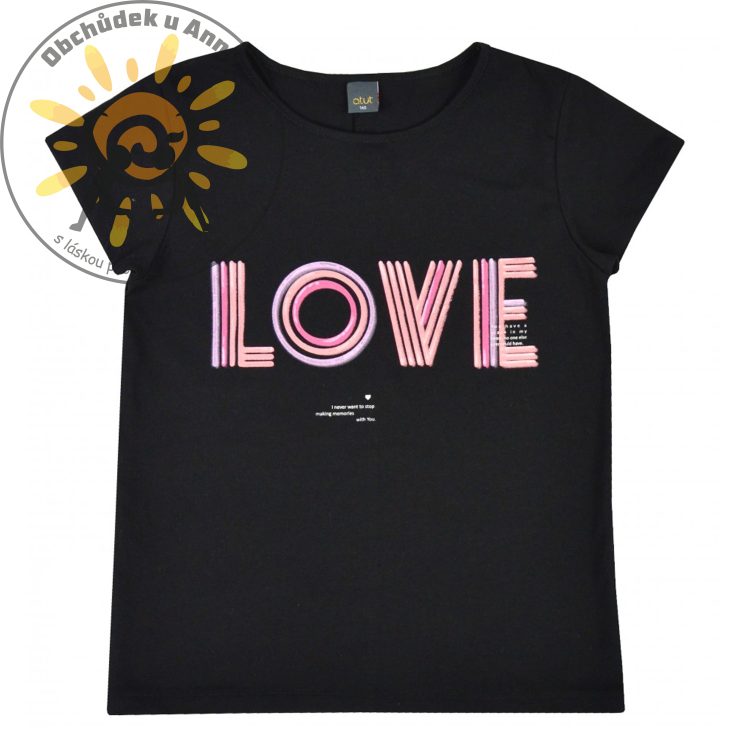 Tričko LOVE černé ATUT