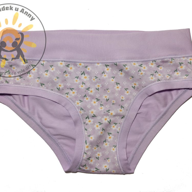 Kalhotky EMY kytičky fialové