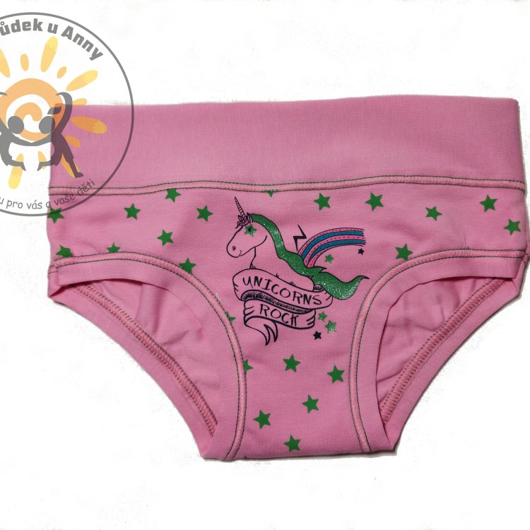 Kalhotky EMY jednorožec tm.růžová