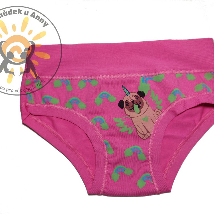 Kalhotky EMY pejsek tm.růžové