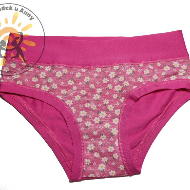 Kalhotky EMY kytičky tm.růžové