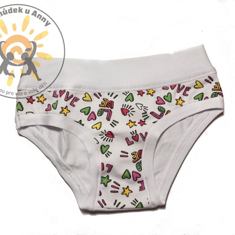 Kalhotky EMY love bílé
