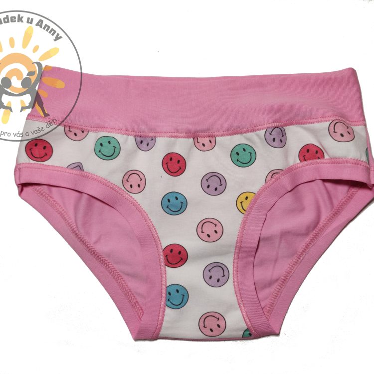 Kalhotky EMY smajlík tm.růžové
