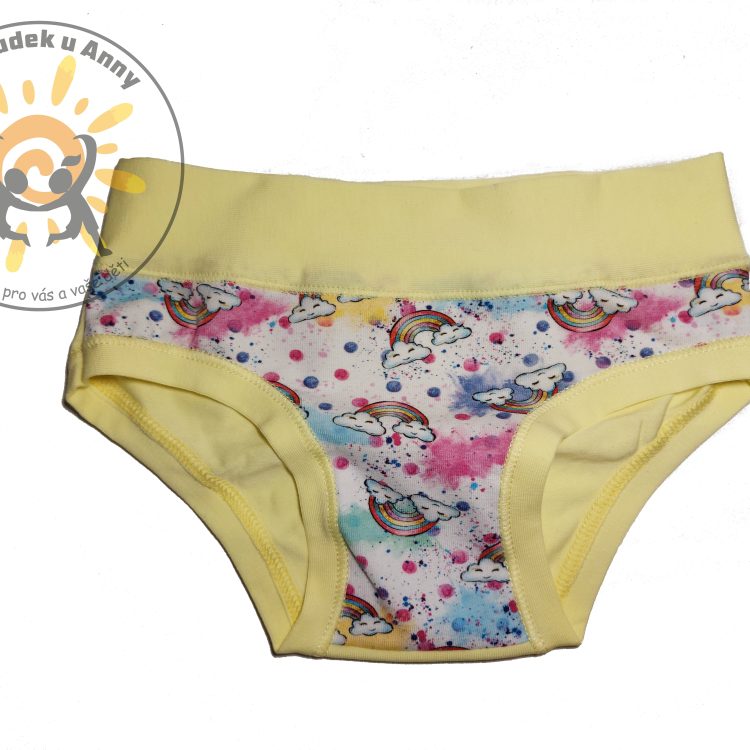 Kalhotky EMY malá duha žluté