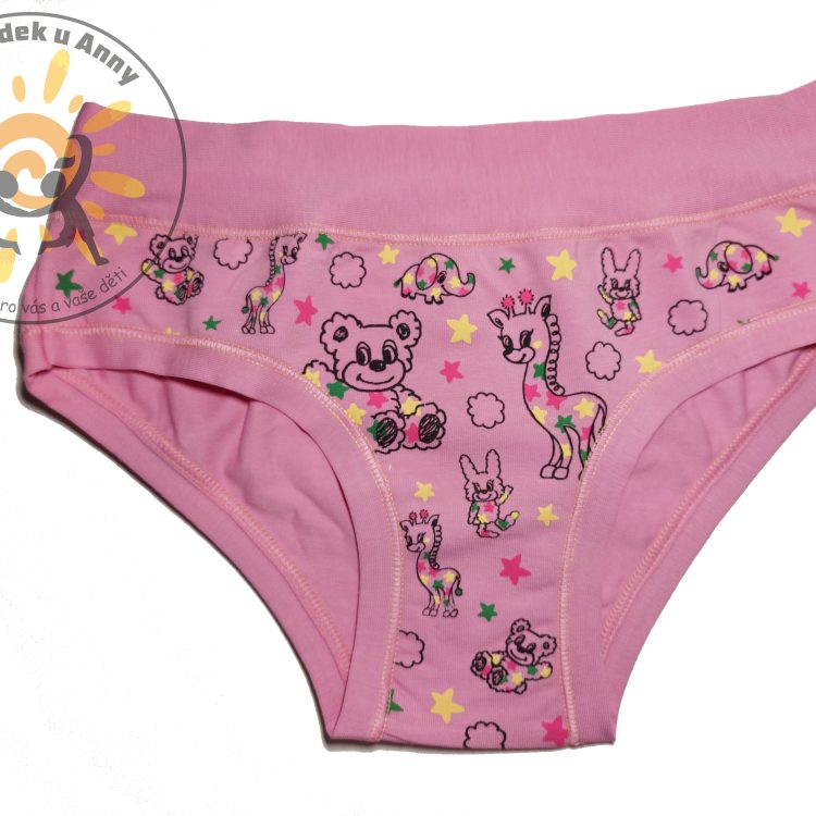 Kalhotky EMY zvířátka tm.růžové