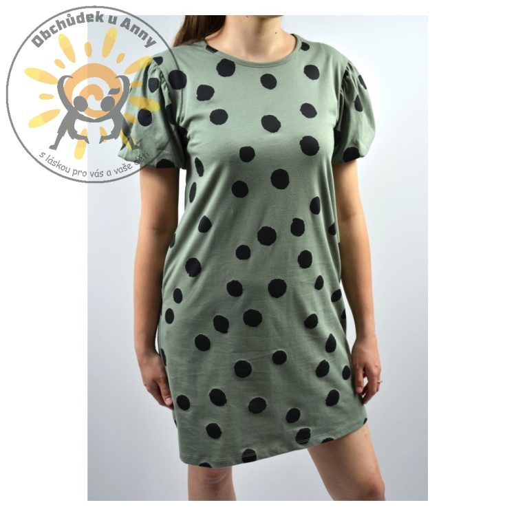 Dívčí /Dámské šaty ATUT zelené puntík