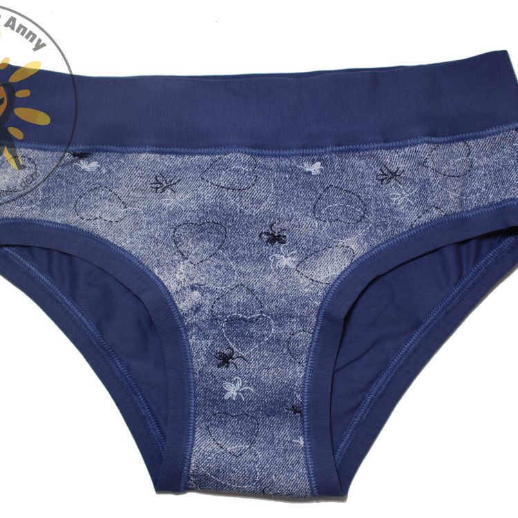 Kalhotky EMY BIMBA srdce tm.modré