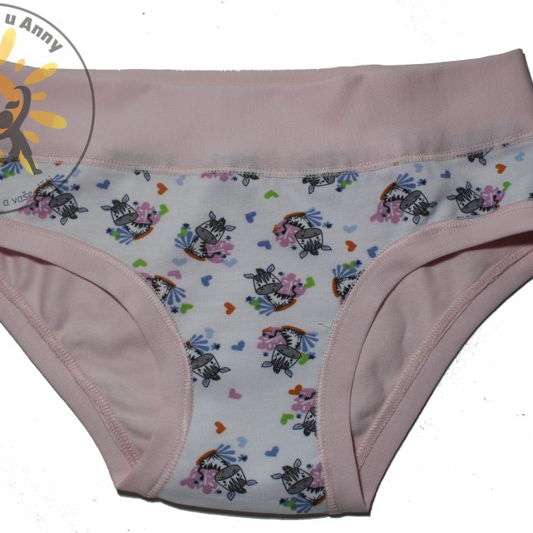 Kalhotky EMY BIMBA zebra sv.růžové