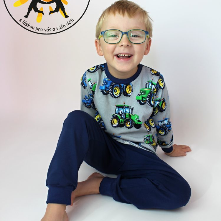 Pyžamo trakror modrý GUDO